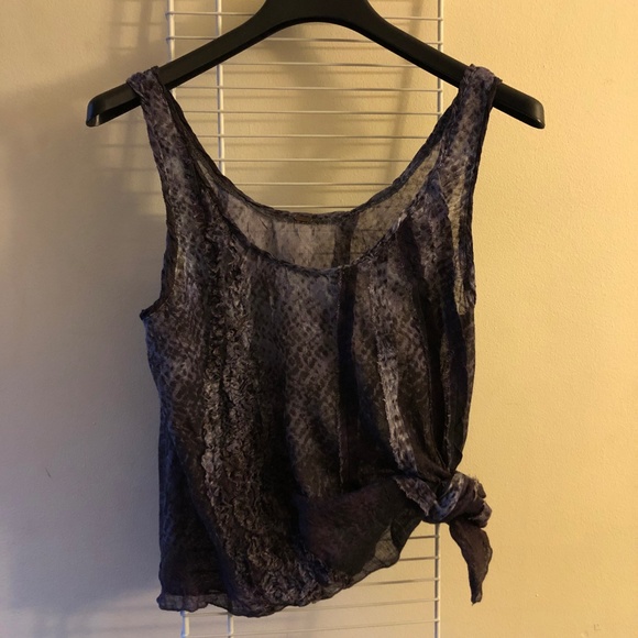 Free People Tops - Free People Asymmetrical Print Tank - Purple